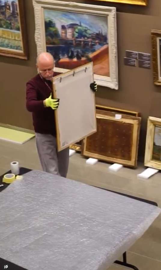 Carrying painting